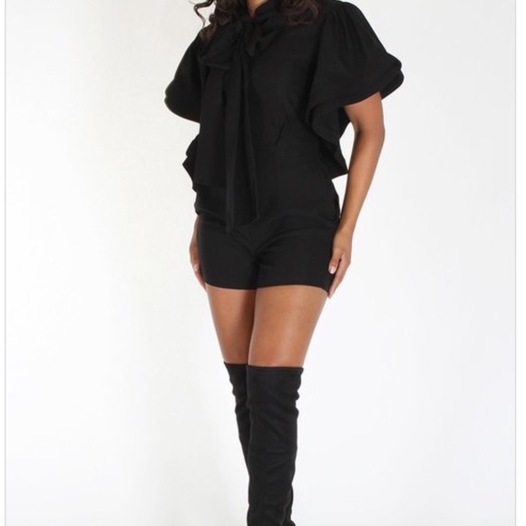 Romper with bow tie - Picture 4 of 4